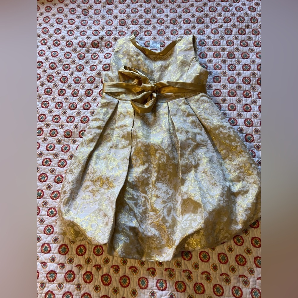 EUC Y2K 2000s Disney Store Official Girl’s Youth Metallic Gold size 7 - Picture 5 of 7